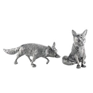 Vagabond House Pewter Fox Salt and Pepper Shakers NEW in Box
